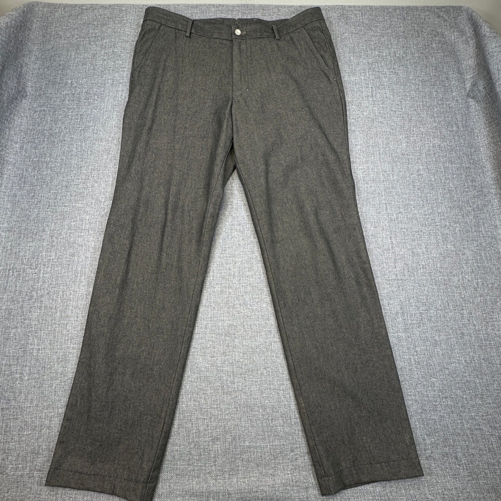 Stantt Franklin ST Chino Pants Mens 36x32 Brown Oxford Stretch Slim Professional